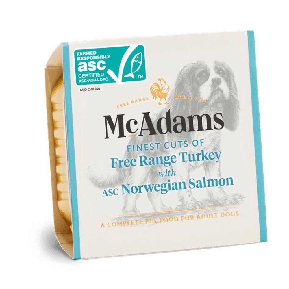 McAdams Mcadams Msc Salmon Turkey Adult Wet Dog Food pet food packaging
